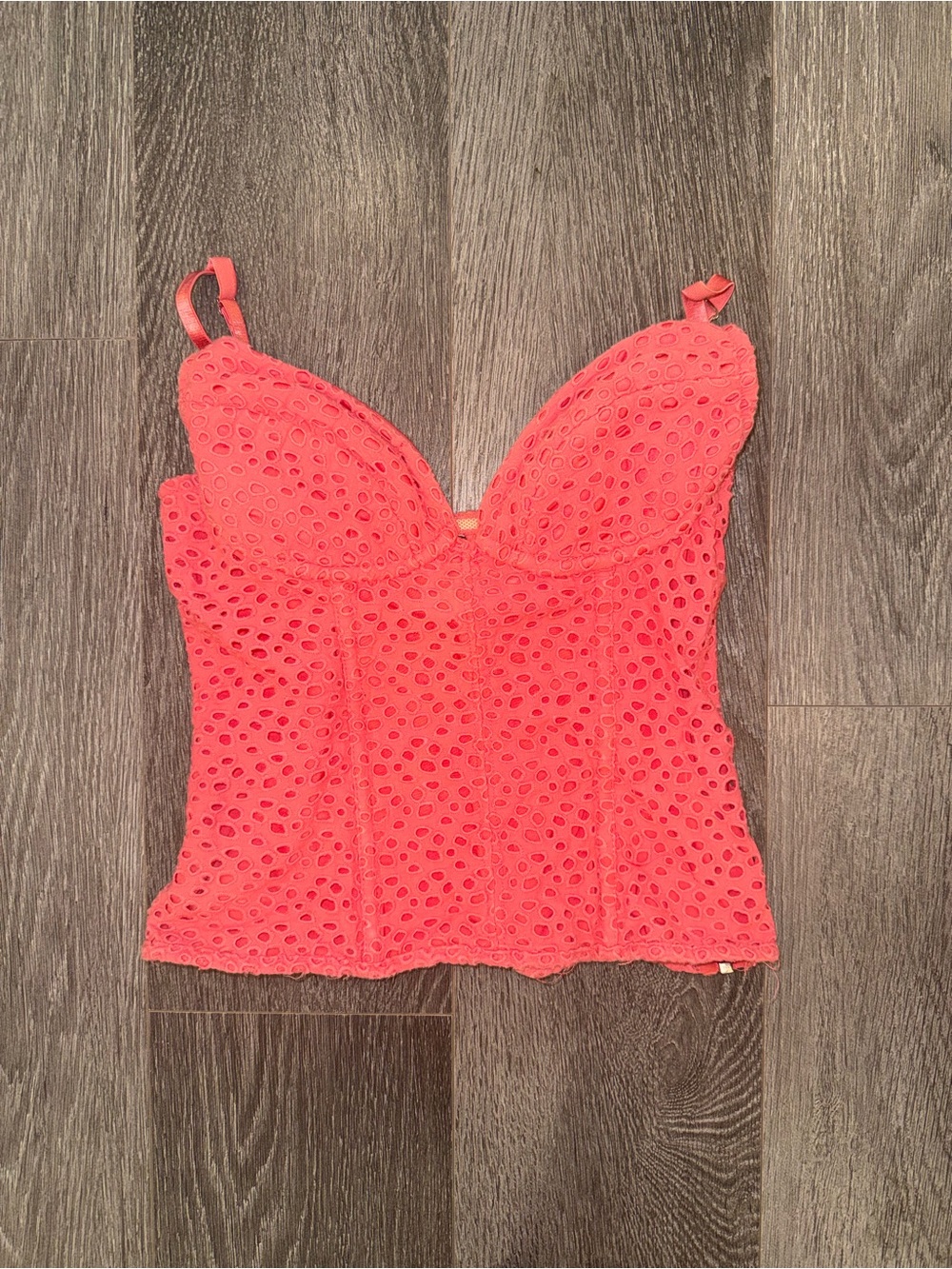 bebe Coral Eyelet Bustier Camisole